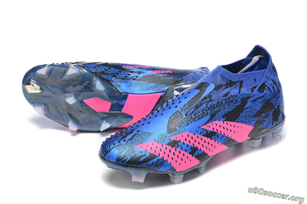 Paul Pogba x Adidas Predator Accuracy+ FG Football Boots - Blue/Black/Pink 0