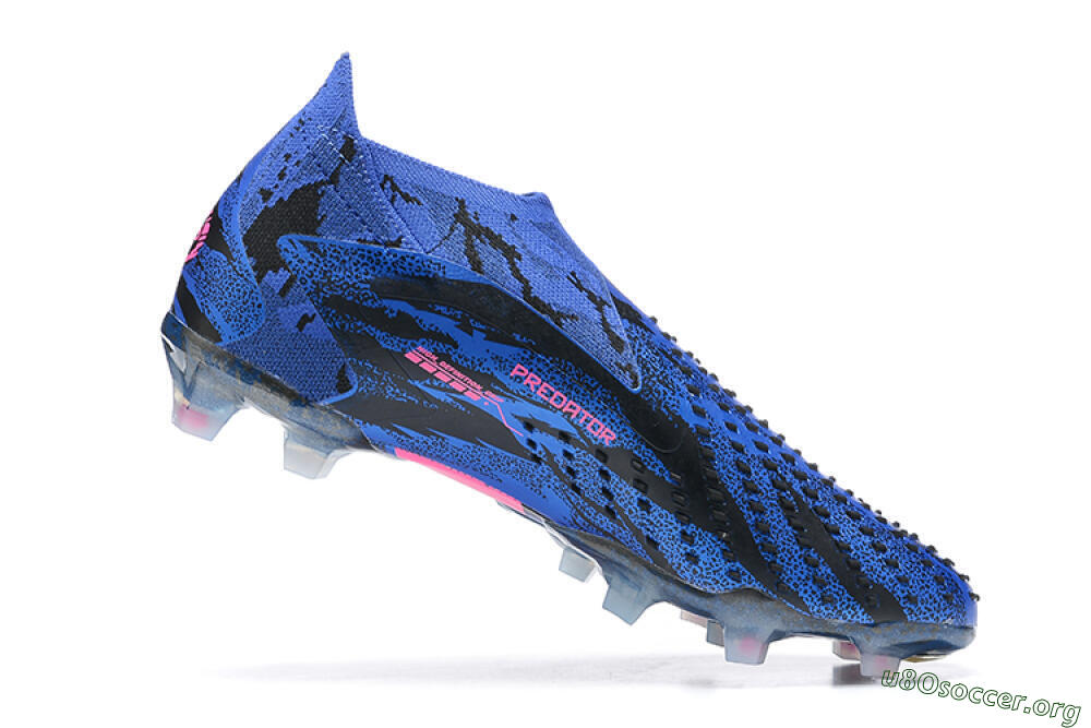 Paul Pogba x Adidas Predator Accuracy+ FG Football Boots - Blue/Black/Pink 6
