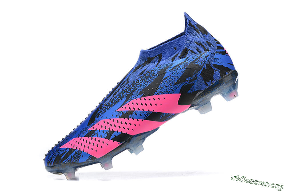 Paul Pogba x Adidas Predator Accuracy+ FG Football Boots - Blue/Black/Pink 7