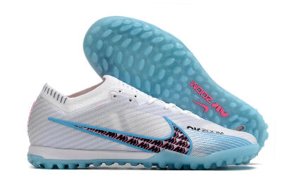 Nike Air Zoom Mercurial Vapor 15 Elite TF Football Shoes - White/Blue/Pink