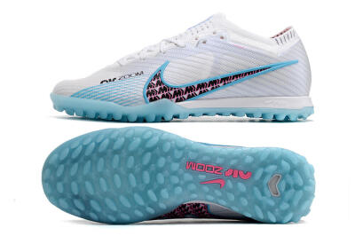 Nike Air Zoom Mercurial Vapor 15 Elite TF Football Shoes - White/Blue/Pink