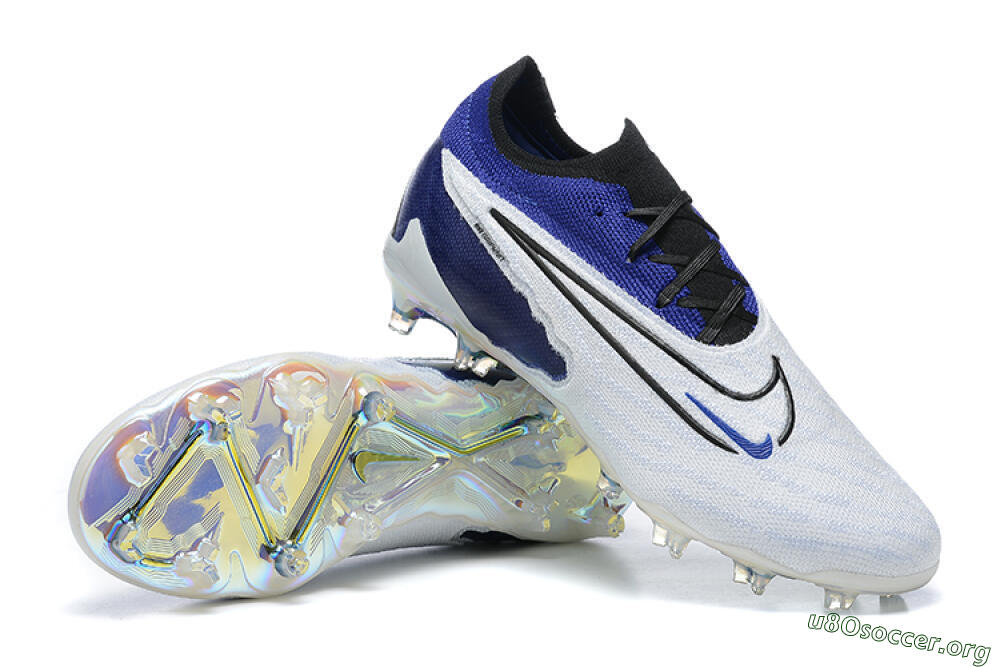 Nike Phantom GX Elite FG Football Boots - White/Blue/Black 1