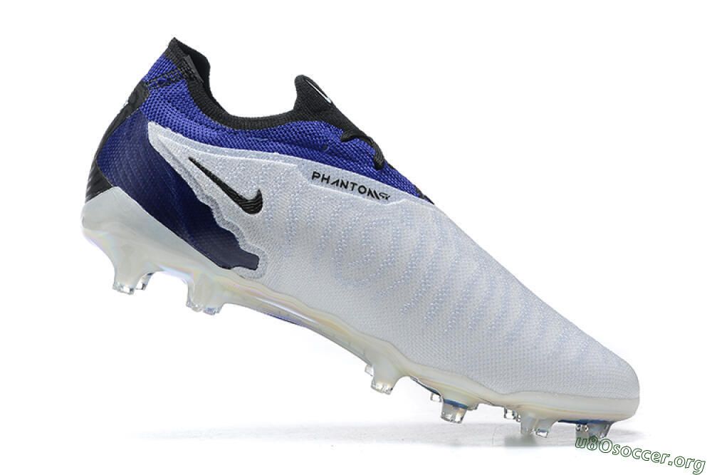 Nike Phantom GX Elite FG Football Boots - White/Blue/Black 4