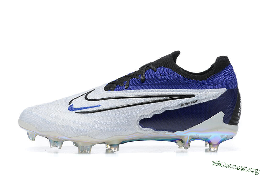 Nike Phantom GX Elite FG Football Boots - White/Blue/Black 3