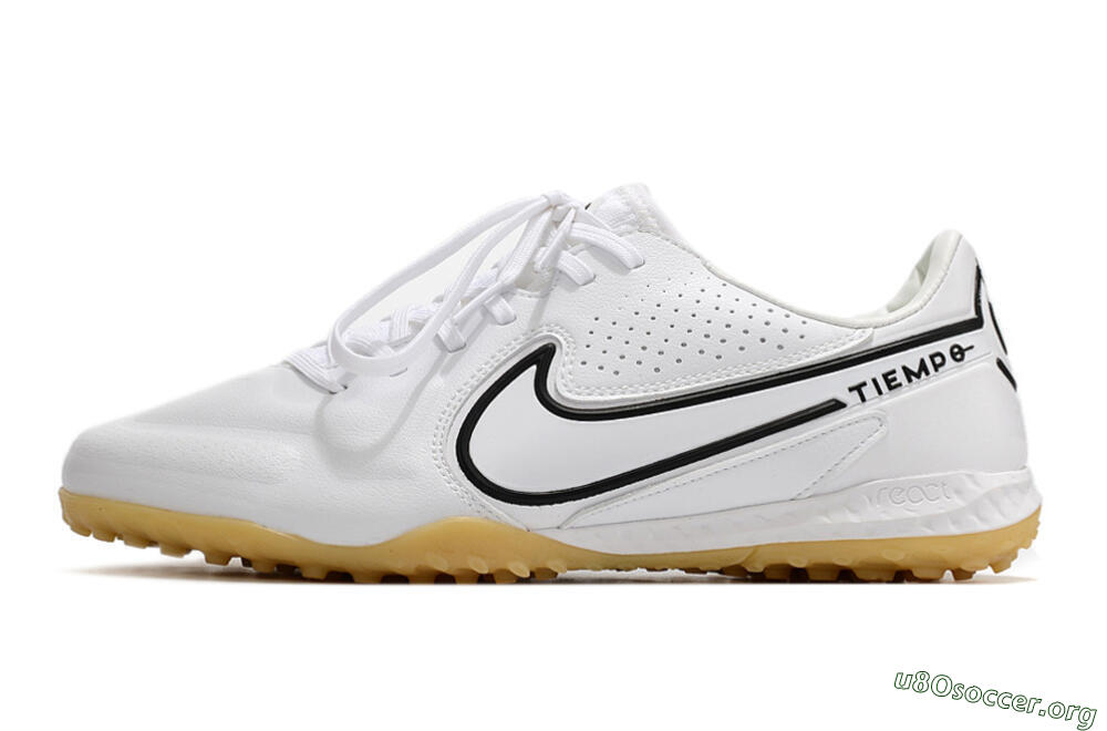Nike React Tiempo Legend 9 Pro TF Football Shoes - White/Black 3