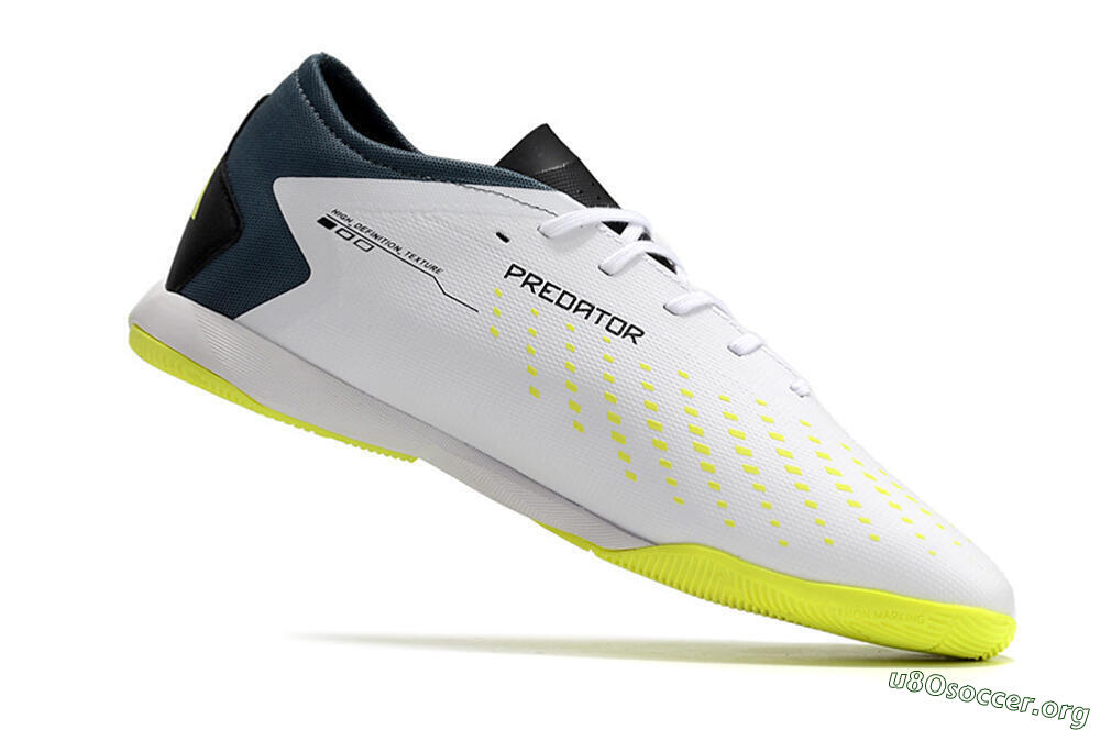 Adidas Predator Accuracy.3 IC Football Shoes - White/Black/Blue 4