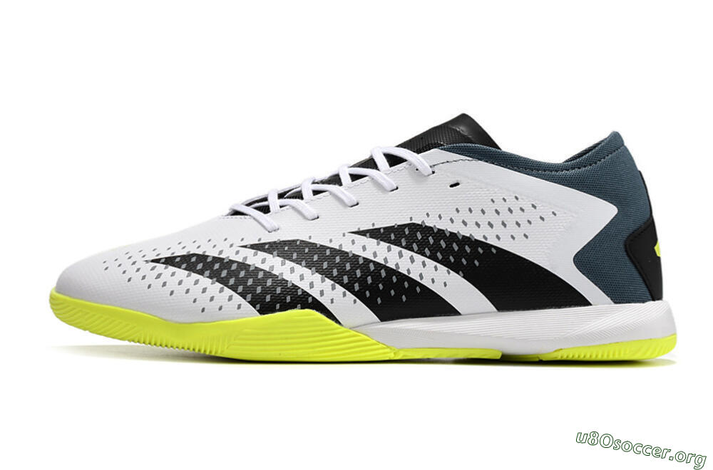 Adidas Predator Accuracy.3 IC Football Shoes - White/Black/Blue 3