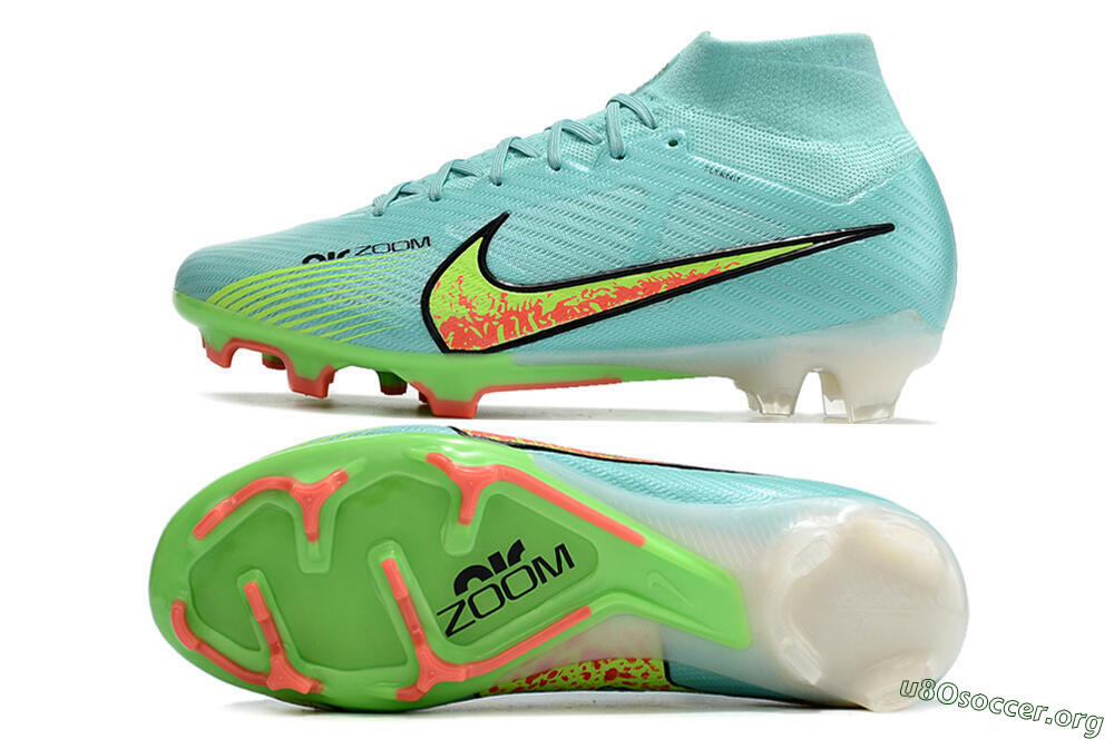 Nike Air Zoom Mercurial Superfly 9 Elite FG Football Boots - Blue/Green/Black 1