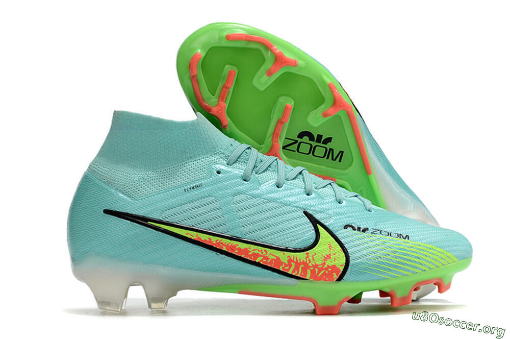 Nike Air Zoom Mercurial Superfly 9 Elite FG Football Boots - Blue/Green/Black 2