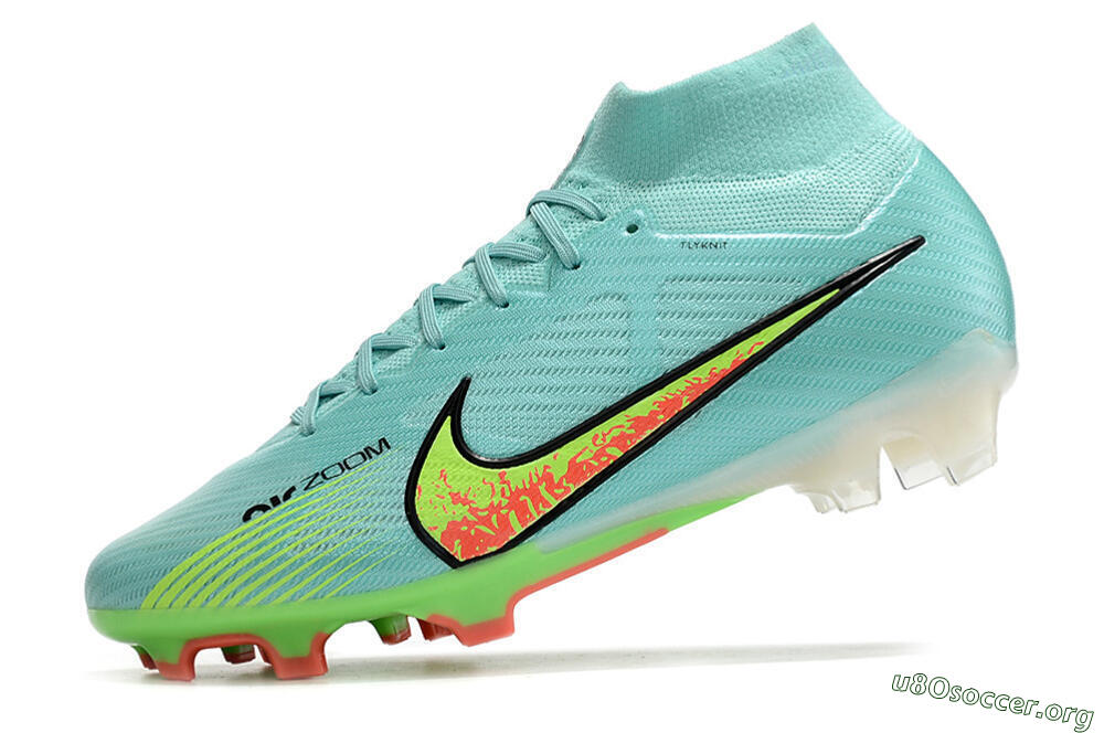 Nike Air Zoom Mercurial Superfly 9 Elite FG Football Boots - Blue/Green/Black 5