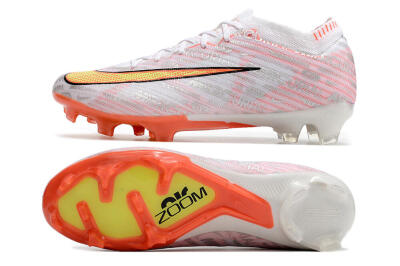 Nike Air Zoom Mercurial Vapor 15 Elite FG Football Boots - White/Orange/Sliver