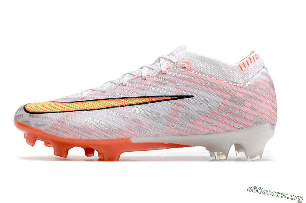 Nike Air Zoom Mercurial Vapor 15 Elite FG Football Boots - White/Orange/Sliver 3