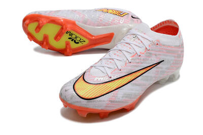 Nike Air Zoom Mercurial Vapor 15 Elite FG Football Boots - White/Orange/Sliver