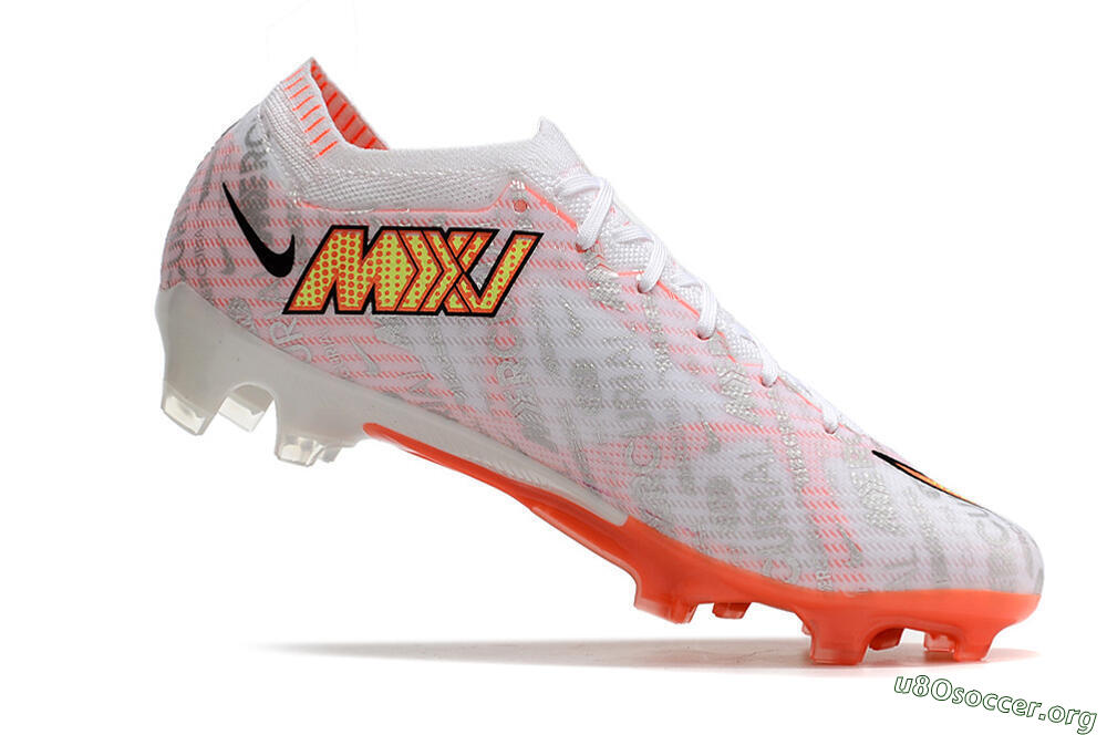 Nike Air Zoom Mercurial Vapor 15 Elite FG Football Boots - White/Orange/Sliver 4