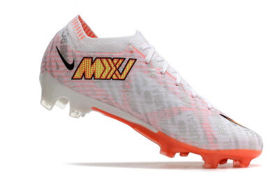 Nike Air Zoom Mercurial Vapor 15 Elite FG Football Boots - White/Orange/Sliver