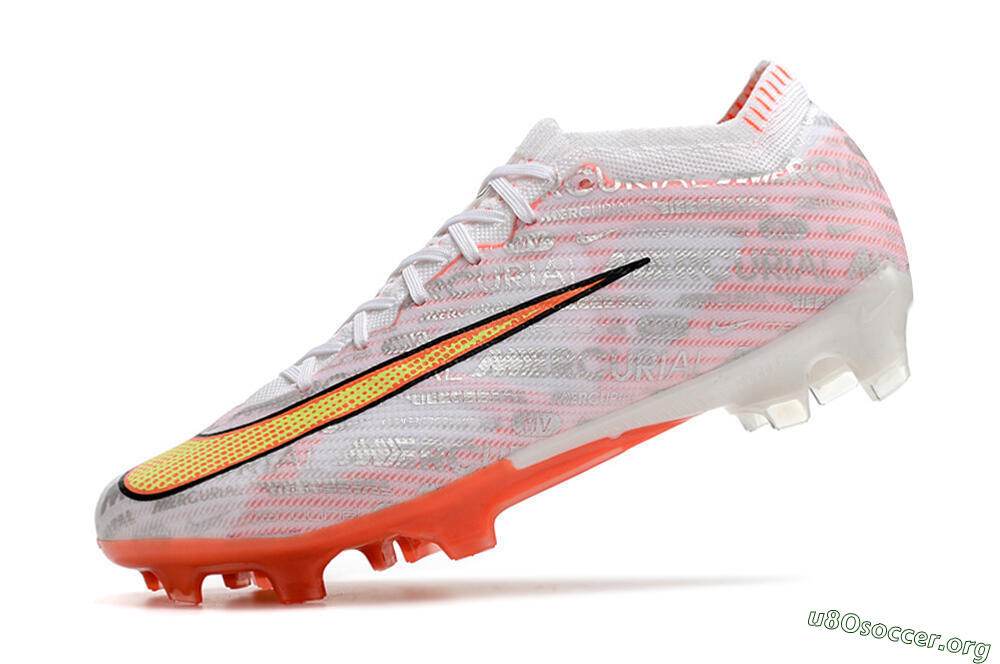 Nike Air Zoom Mercurial Vapor 15 Elite FG Football Boots - White/Orange/Sliver 5