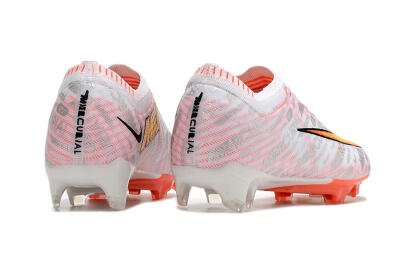 Nike Air Zoom Mercurial Vapor 15 Elite FG Football Boots - White/Orange/Sliver