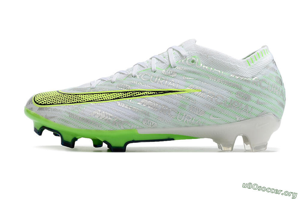 Nike Air Zoom Mercurial Vapor 15 Elite FG Football Boots - White/Green 3