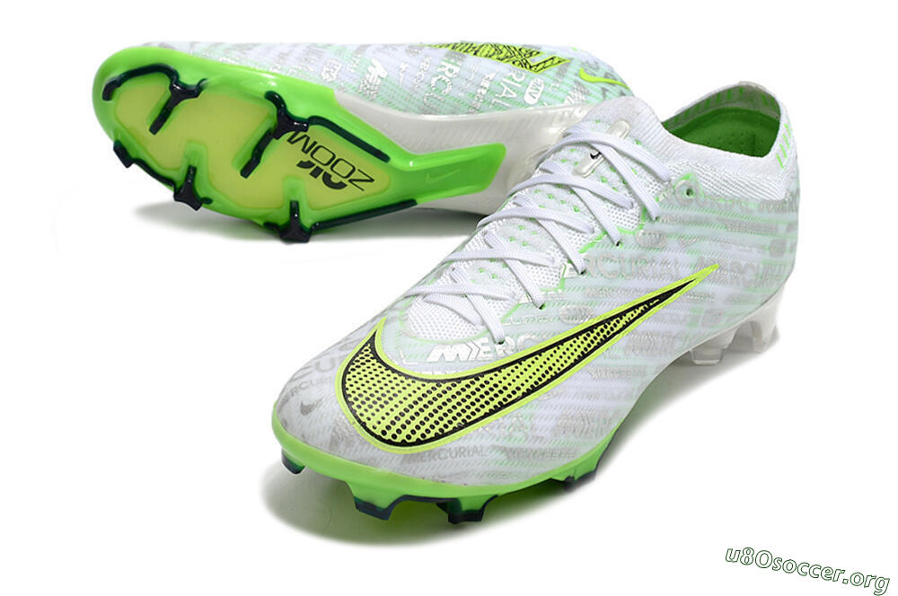 Nike Air Zoom Mercurial Vapor 15 Elite FG Football Boots - White/Green 0