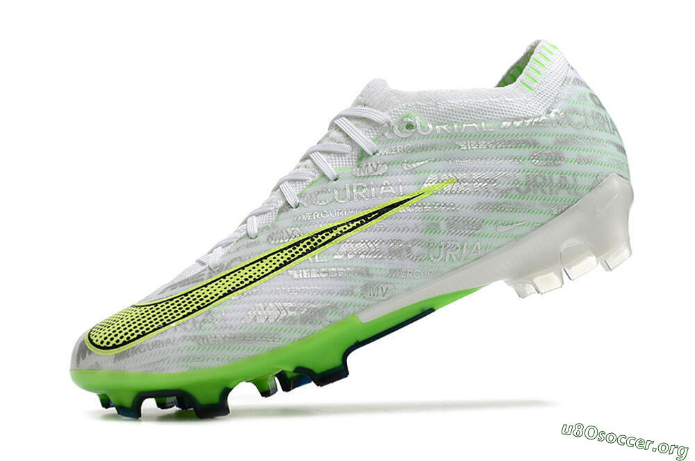 Nike Air Zoom Mercurial Vapor 15 Elite FG Football Boots - White/Green 5