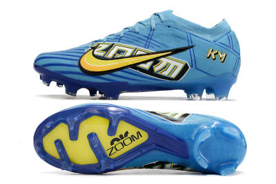 Kylian Mbappe x Nike Air Zoom Mercurial Vapor 15 Elite FG Football Boots - Blue/Yellow/Black