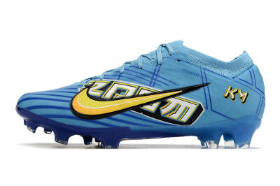 Kylian Mbappe x Nike Air Zoom Mercurial Vapor 15 Elite FG Football Boots - Blue/Yellow/Black
