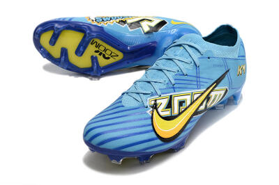 Kylian Mbappe x Nike Air Zoom Mercurial Vapor 15 Elite FG Football Boots - Blue/Yellow/Black