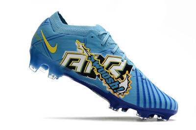Kylian Mbappe x Nike Air Zoom Mercurial Vapor 15 Elite FG Football Boots - Blue/Yellow/Black