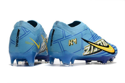 Kylian Mbappe x Nike Air Zoom Mercurial Vapor 15 Elite FG Football Boots - Blue/Yellow/Black