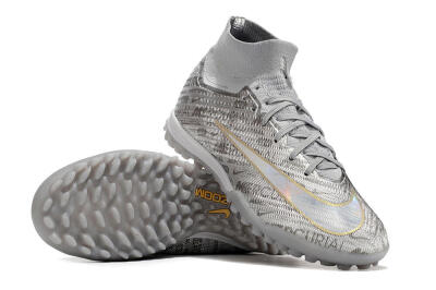 Nike Air Zoom Mercurial Superfly 9 Elite TF Football Shoes - Silver/Gold