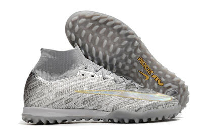 Nike Air Zoom Mercurial Superfly 9 Elite TF Football Shoes - Silver/Gold