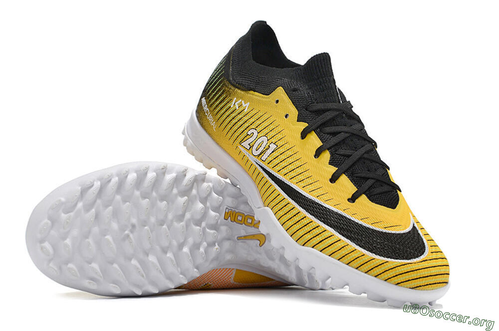 Nike Air Zoom Mercurial Vapor 15 Elite TF Football Shoes - Yellow/Black/White 1