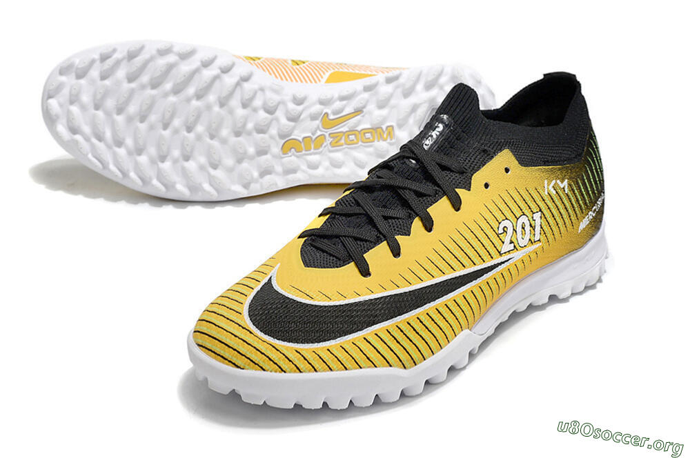 Nike Air Zoom Mercurial Vapor 15 Elite TF Football Shoes - Yellow/Black/White 0