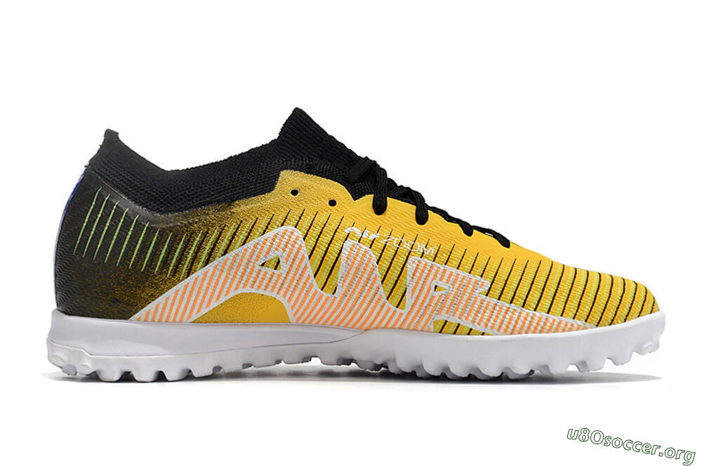 Nike Air Zoom Mercurial Vapor 15 Elite TF Football Shoes - Yellow/Black/White 5