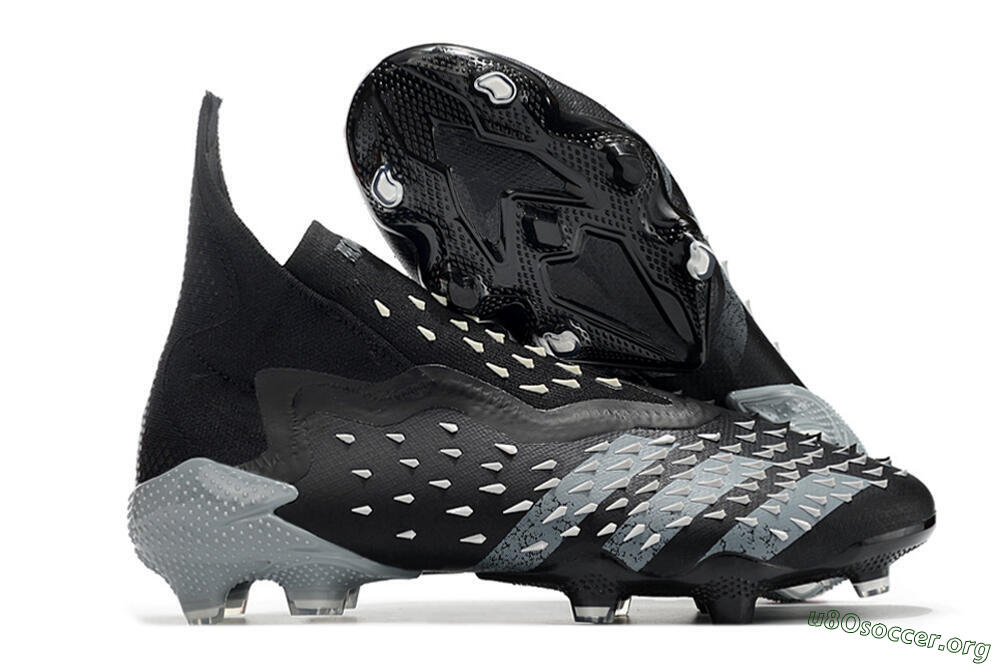 Adidas Predator Freak+ FG Football Boots - Black/Siliver 2