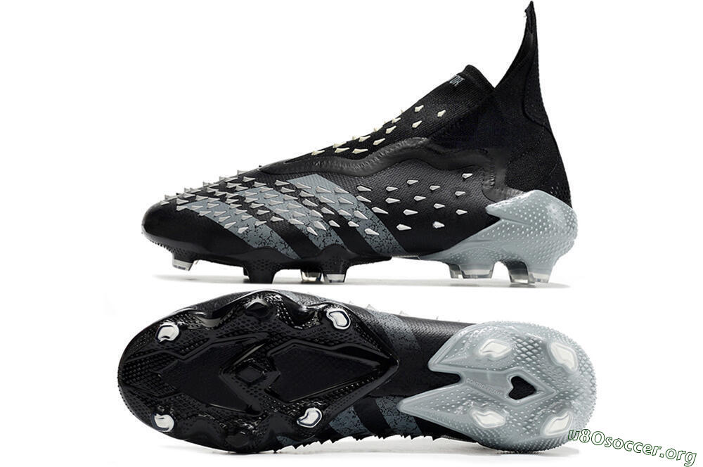 Adidas Predator Freak+ FG Football Boots - Black/Siliver 1