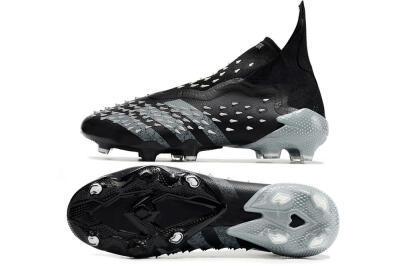 Adidas Predator Freak+ FG Football Boots - Black/Siliver
