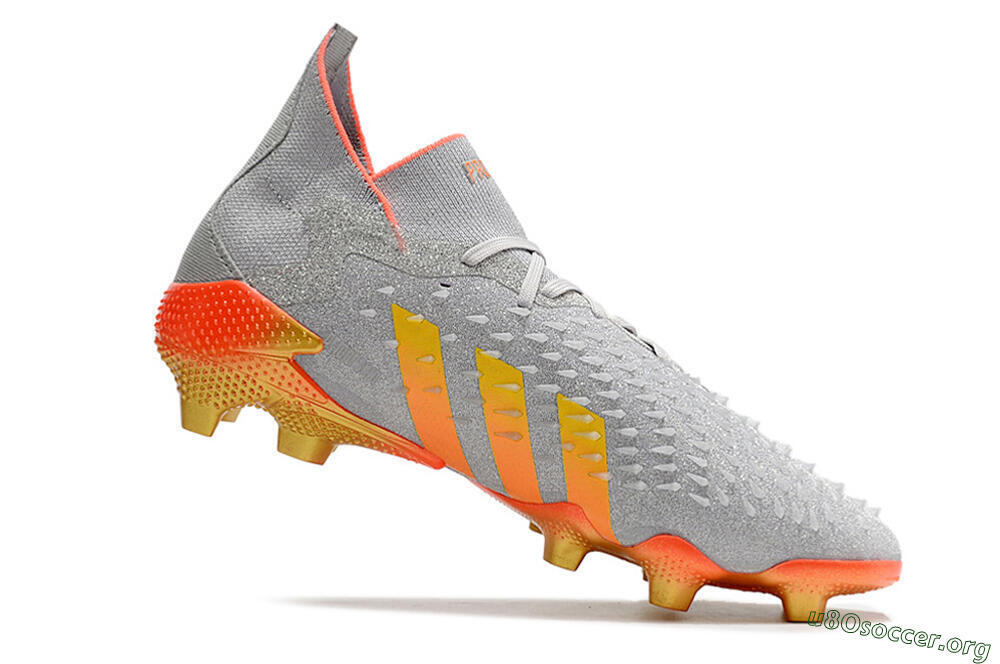 Adidas Predator Freak.1 FG Football Boots - Grey/Orange/Gold 4
