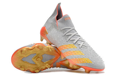 Adidas Predator Freak.1 FG Football Boots - Grey/Orange/Gold