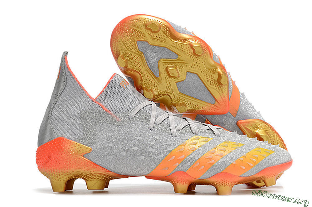 Adidas Predator Freak.1 FG Football Boots - Grey/Orange/Gold 2