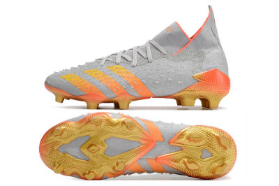 Adidas Predator Freak.1 FG Football Boots - Grey/Orange/Gold