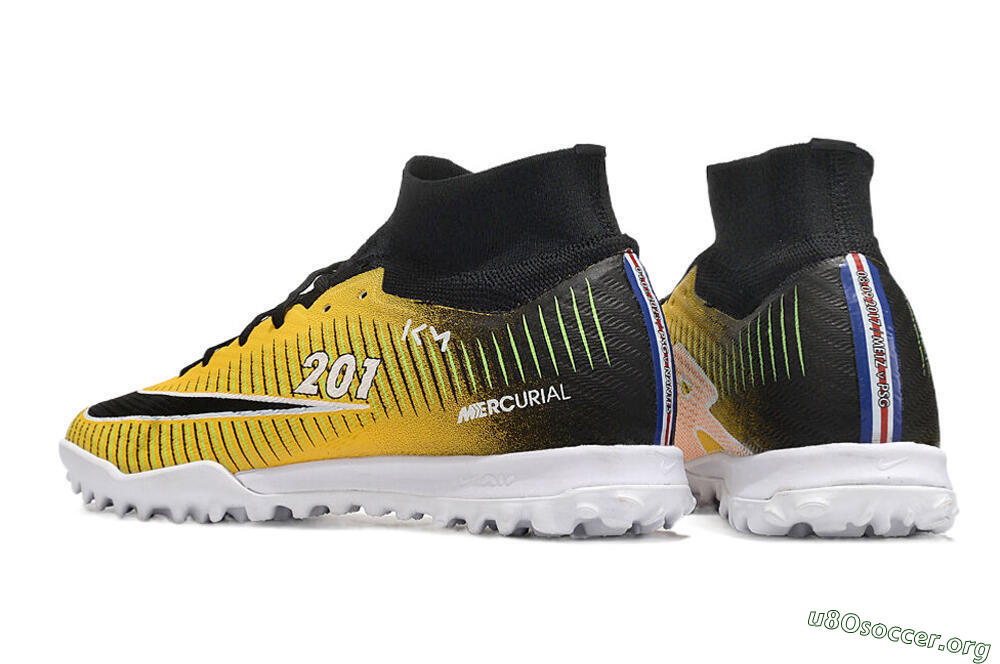 Nike Air Zoom Mercurial Superfly 9 Elite TF Football Shoes - Yellow/Black/White 4