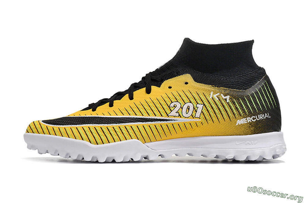 Nike Air Zoom Mercurial Superfly 9 Elite TF Football Shoes - Yellow/Black/White 3