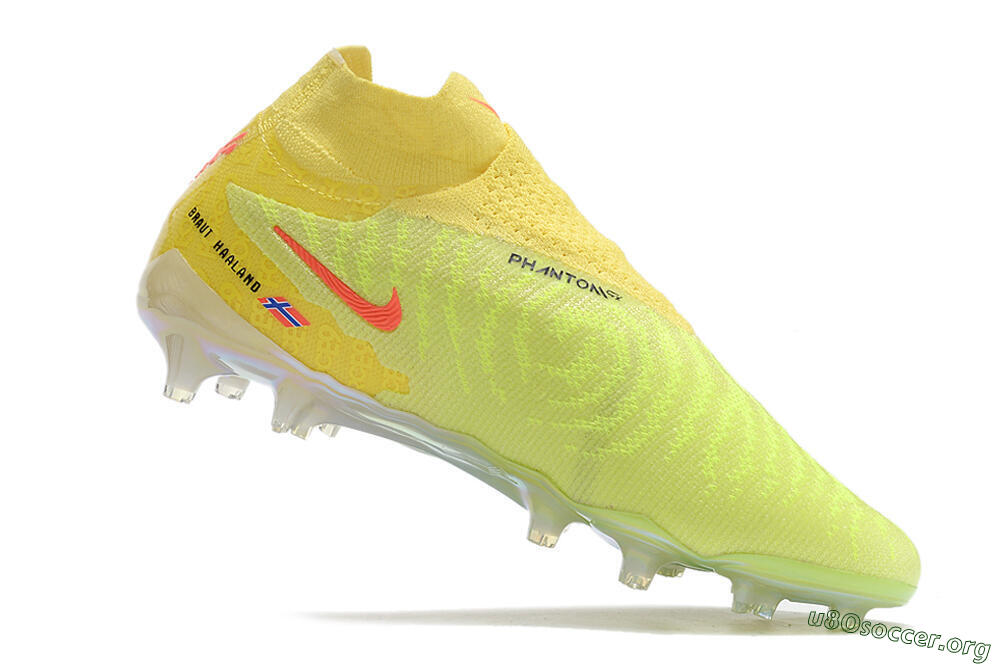 Nike Phantom GX Elite DF Link FG Football Boots - Orange/Yellow/Black 4