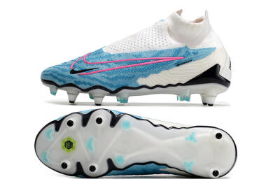 Nike Phantom GX Elite DF SG Football Boots - White/Blue/Pink