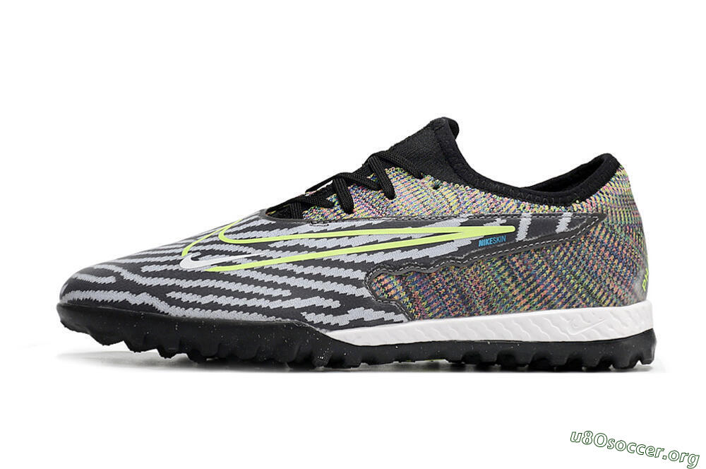 Nike React Phantom GX Pro TF Football Shoes - Black/Grey/Yellow 3