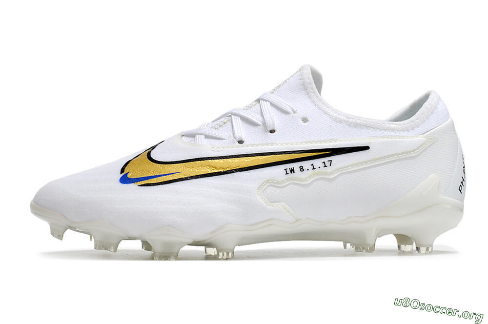 Nike React Phantom GX Academy FG Football Boots - White/Gold/Blue 3