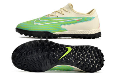 Nike React Phantom GX Pro TF Football Shoes - Green/Beige/Black