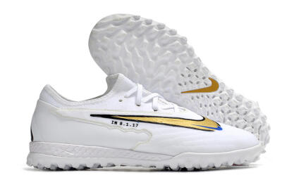 Nike React Phantom GX Pro TF Football Shoes - White/Gold/Black