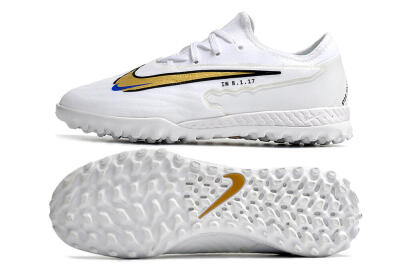 Nike React Phantom GX Pro TF Football Shoes - White/Gold/Black
